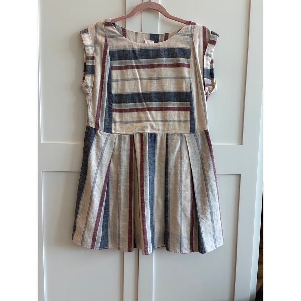 By Together Striped Mini Dress Red White and Blue Size Small